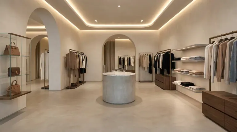 Local comercial con suelo de microcemento de alto tránsito